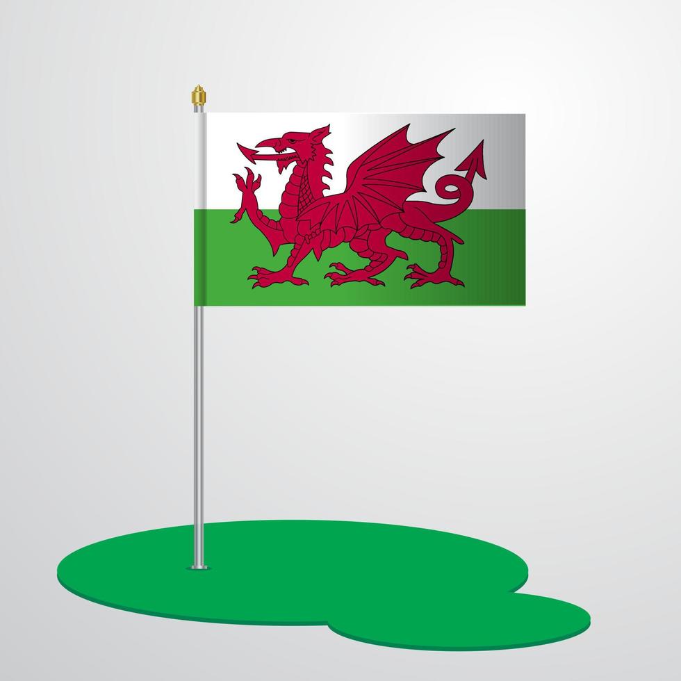 Wales-Fahnenmast vektor