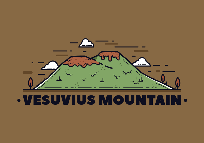 Vesuvius Mountain Vector