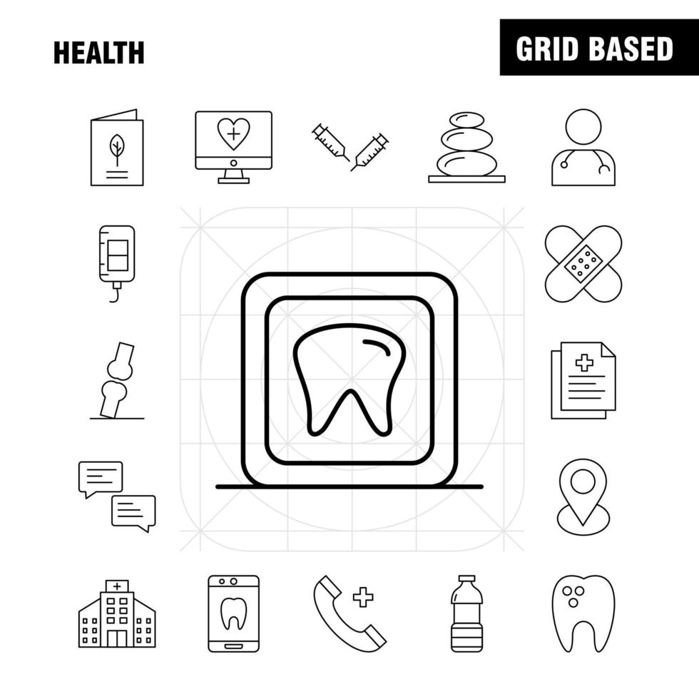 Symbol für Gesundheitslinie für Webdruck und mobiles Uxui-Kit wie Monitorbildschirm Gesundheitswesen Krankenhaus medizinisches Telefon Telefon Notfall eps 10 Vektor