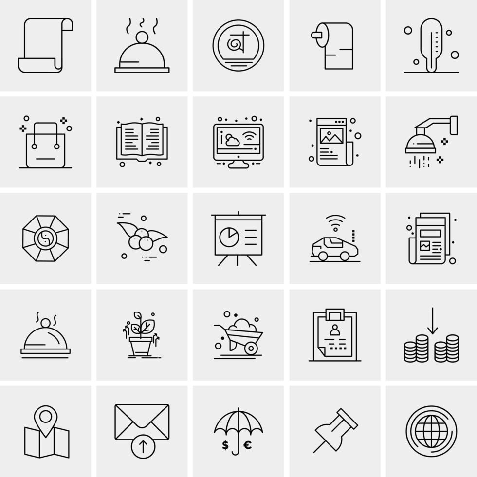 25 universelle Business-Icons Vektor kreative Icon-Illustration zur Verwendung in Web- und Mobilprojekten