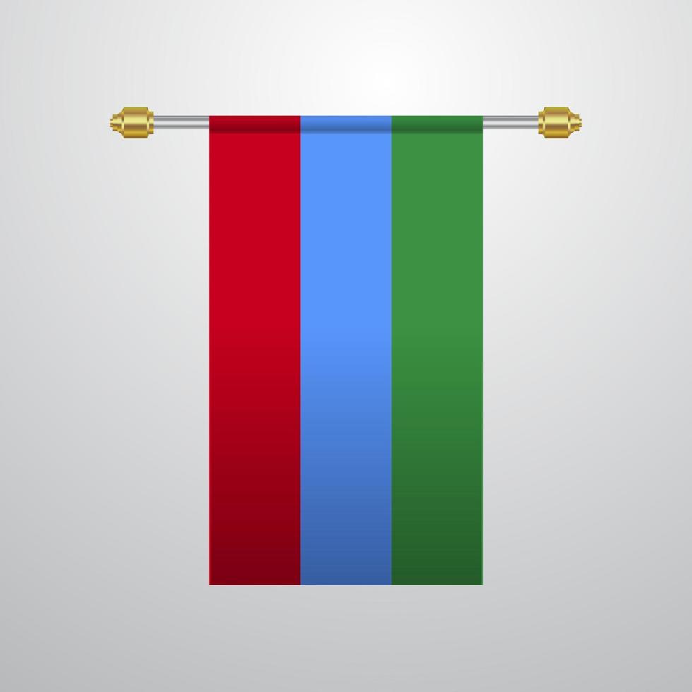 dagestan hängende flagge vektor