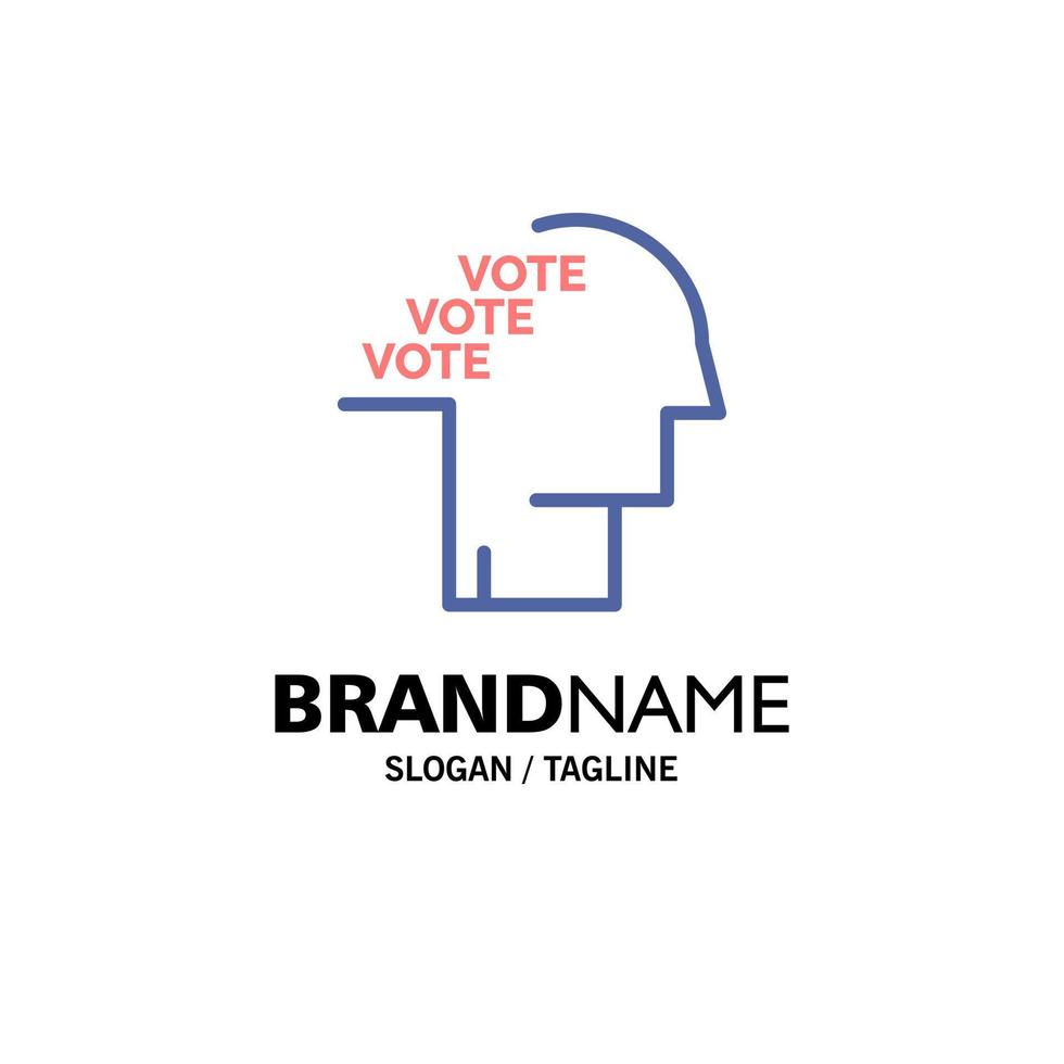 valsedel val opinionsundersökning folkomröstning Tal företag logotyp mall platt Färg vektor