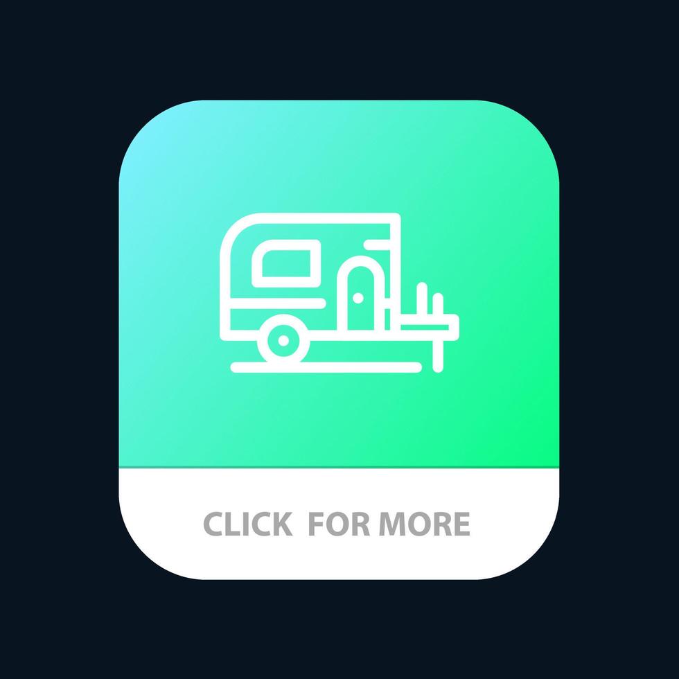 Car Camp Spring Mobile App Button Android- und iOS-Line-Version vektor