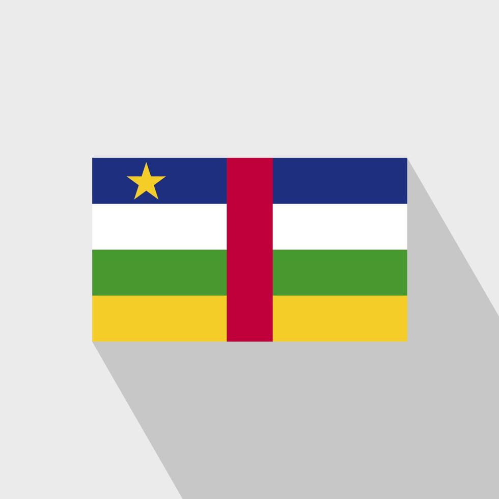 central afrikansk republik flagga lång skugga design vektor