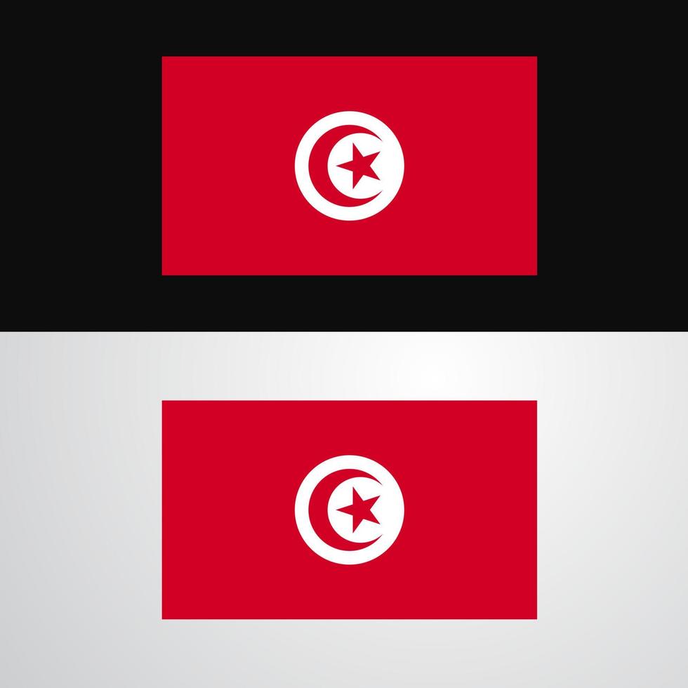 Tunesien-Flaggen-Banner-Design vektor