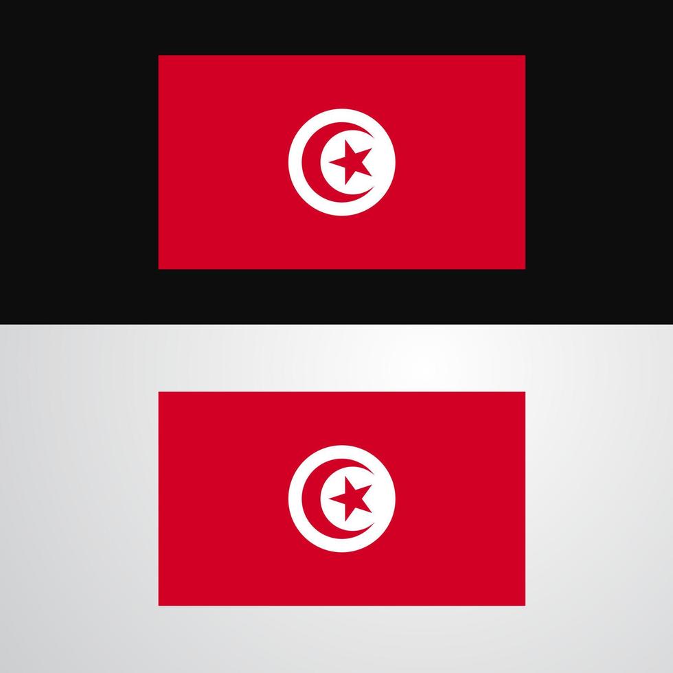 tunisien flagga baner design vektor