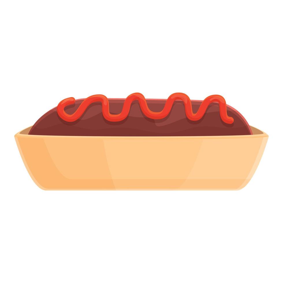 Fleisch-Hotdog-Symbol Cartoon-Vektor. Hühnerfutter vektor