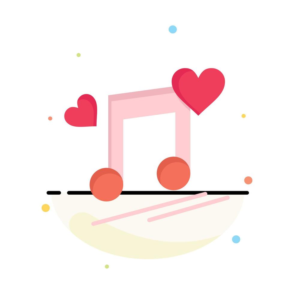 musik nod nod text kärlek låt abstrakt platt Färg ikon mall vektor