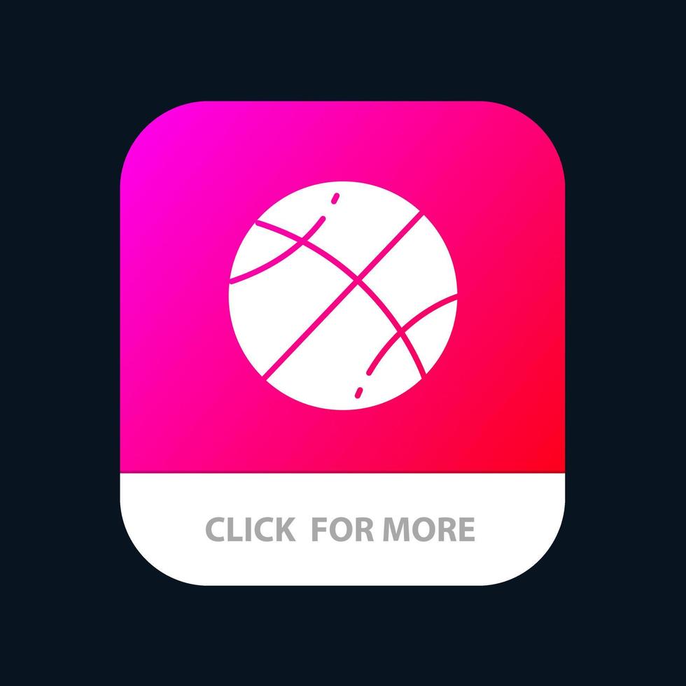 Basketball-Ballspiel-Bildung mobile App-Schaltfläche Android- und iOS-Glyph-Version vektor