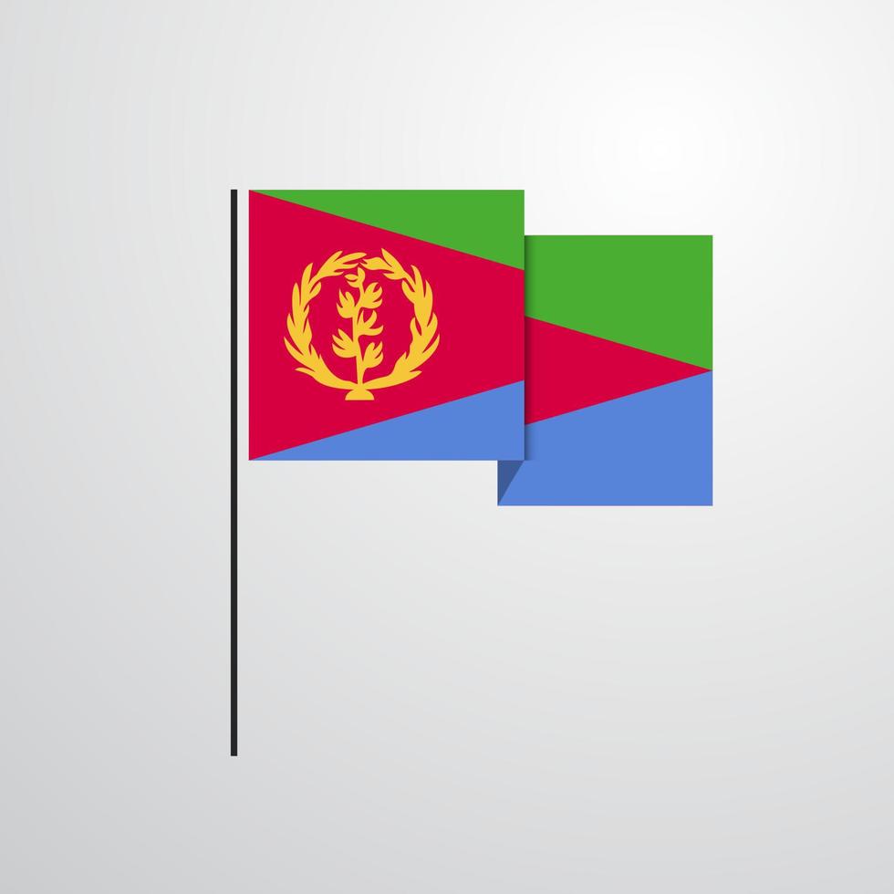 eritrea wehende flaggendesignvektor vektor