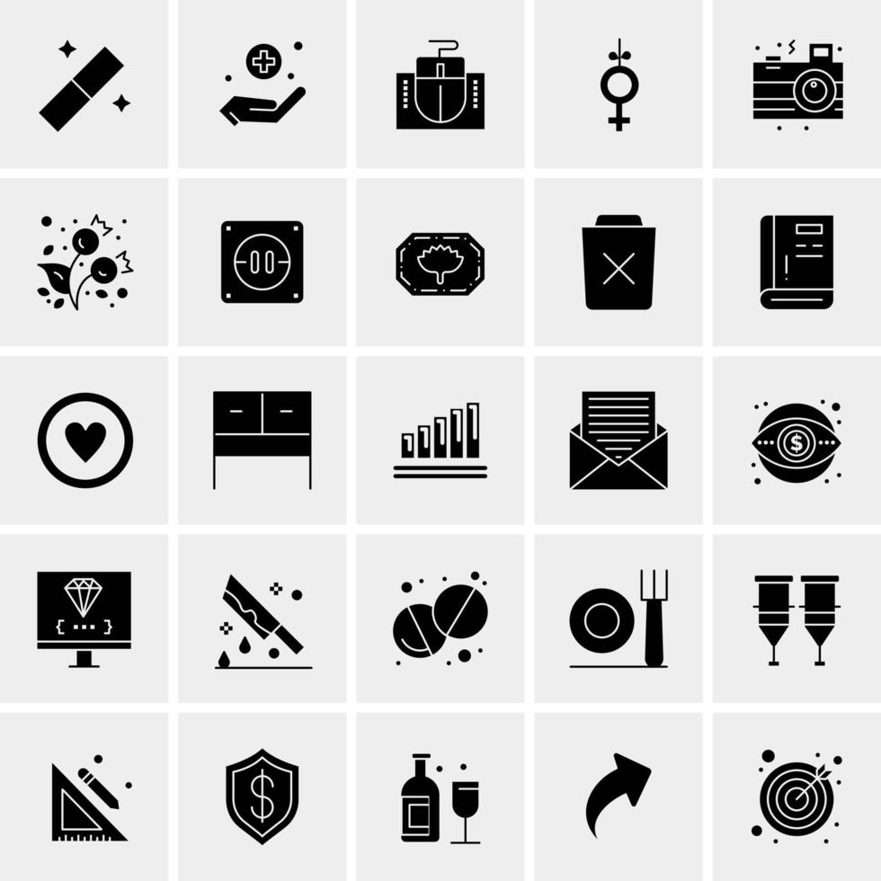 25 universelle Business-Icons Vektor kreative Icon-Illustration zur Verwendung in Web- und Mobilprojekten