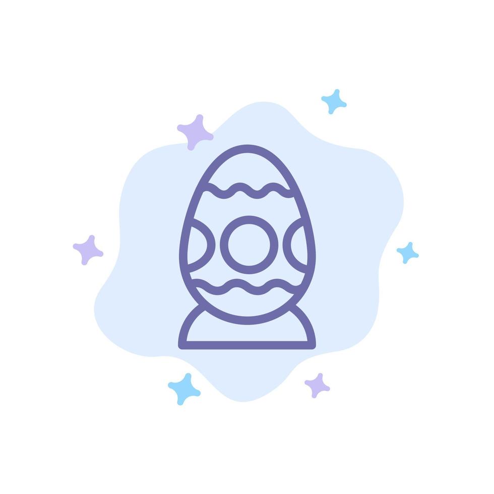 Dekoration Ostern Osterei Ei blaues Symbol auf abstrakten Wolkenhintergrund vektor