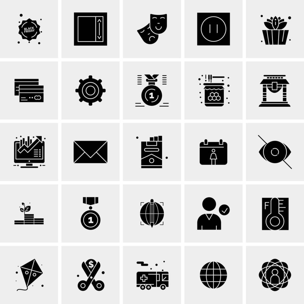 25 universelle Business-Icons Vektor kreative Icon-Illustration zur Verwendung in Web- und Mobilprojekten