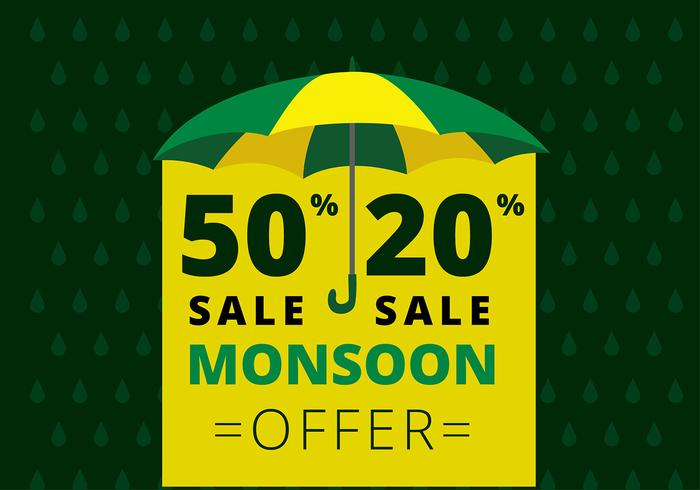 Monsun erbjudande Mall Free Vector
