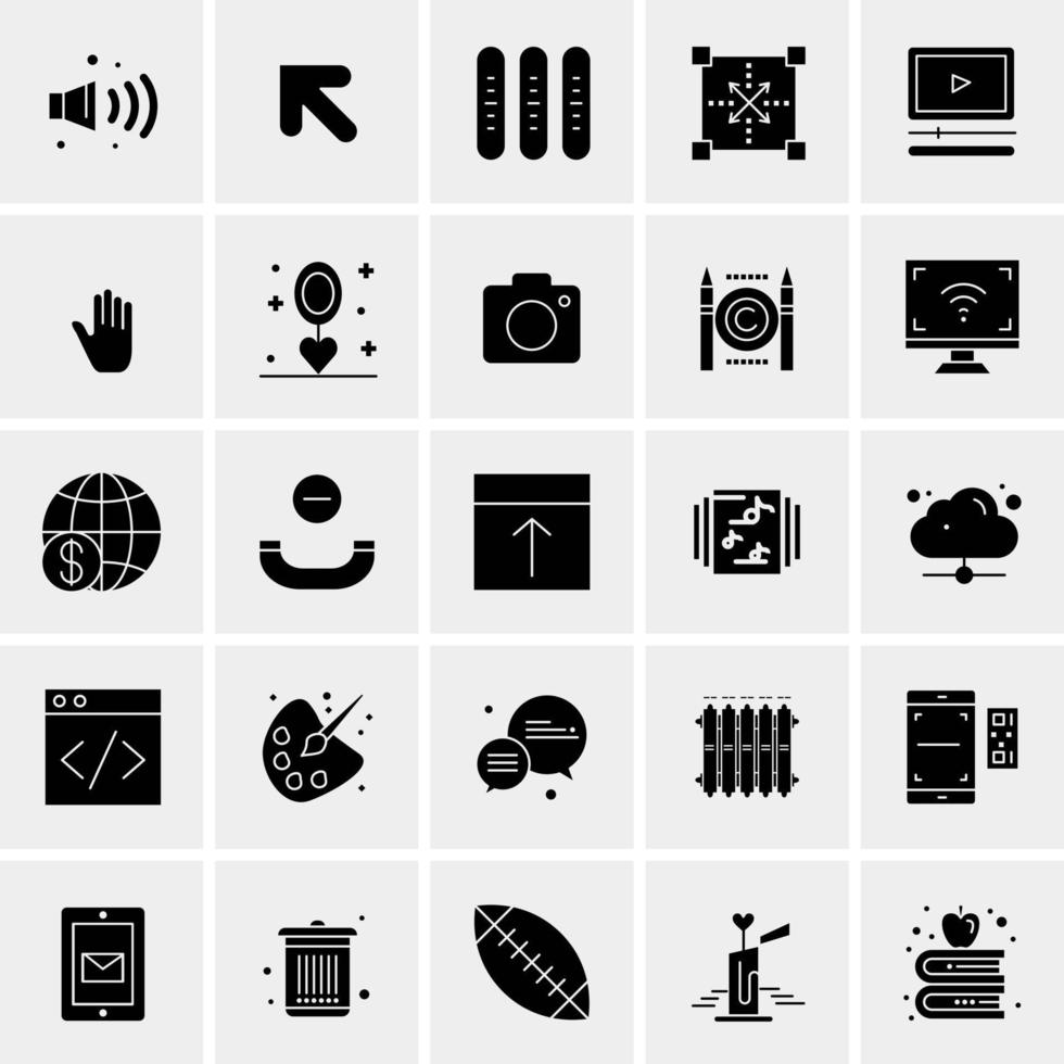 25 universelle Business-Icons Vektor kreative Icon-Illustration zur Verwendung in Web- und Mobilprojekten