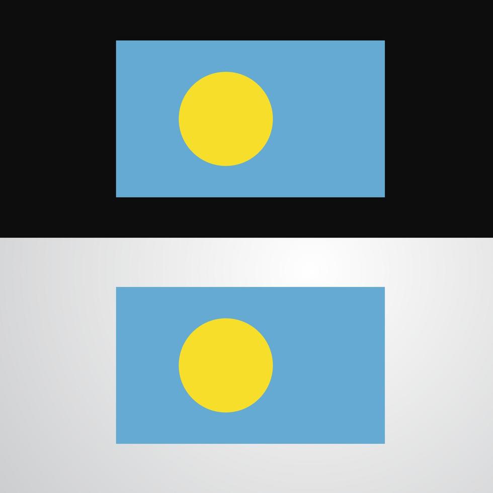 palau flagga baner design vektor