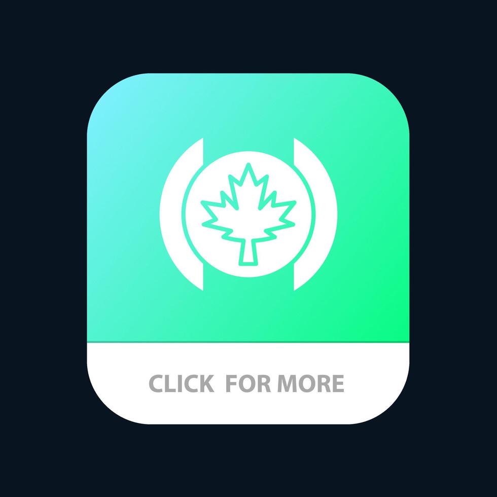 flagga blad träd mobil app knapp android och ios glyf version vektor