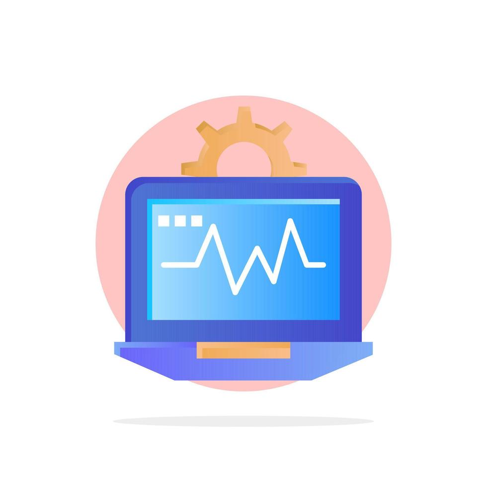 bärbar dator dator miljö datoranvändning abstrakt cirkel bakgrund platt Färg ikon vektor