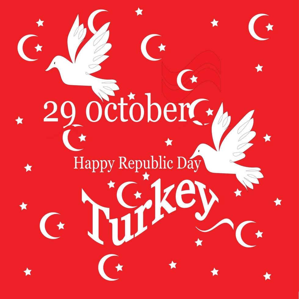 nationalfeiertag türkei unabhängigkeitstag tag der republik vektor