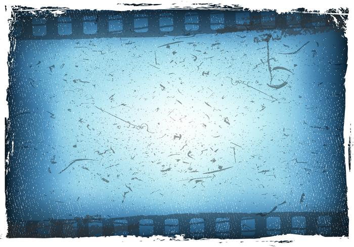 Blue Film Grain med bokeh Vector