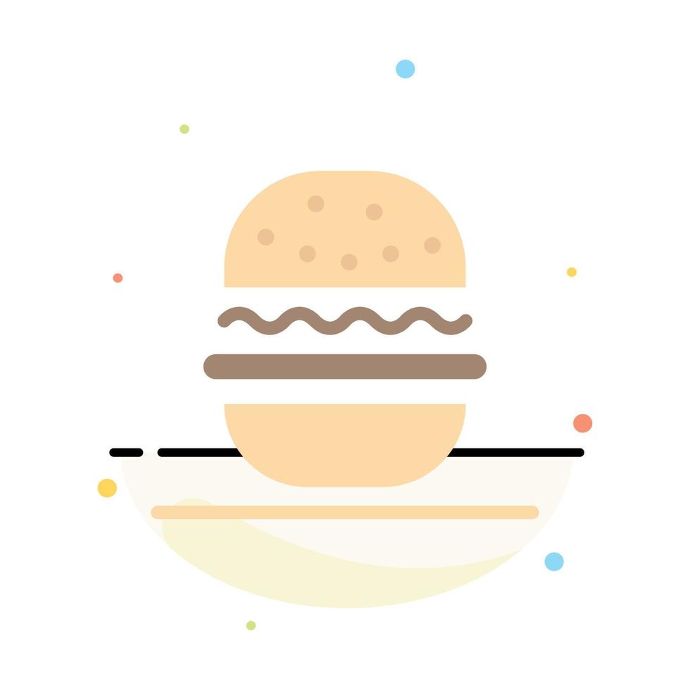 burger äta amerikan USA abstrakt platt Färg ikon mall vektor
