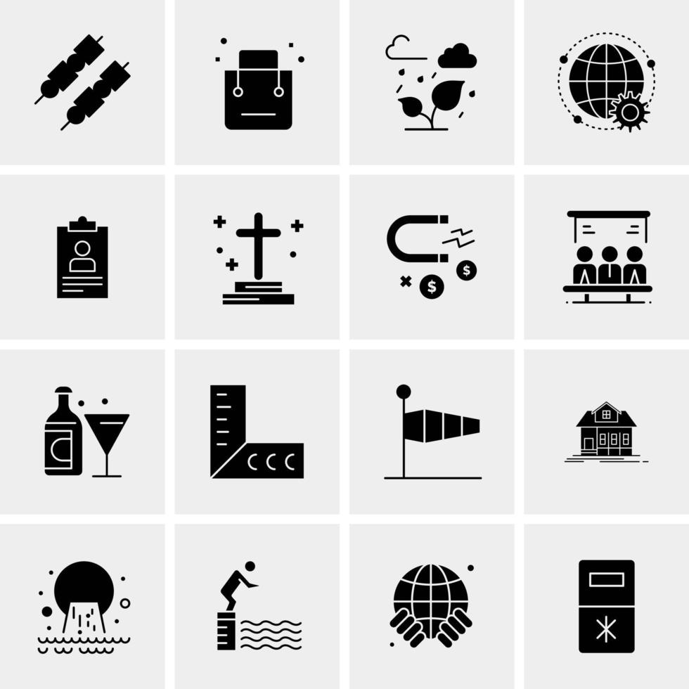 16 universelle Business-Icons Vektor kreative Icon-Illustration zur Verwendung in Web- und Mobilprojekten