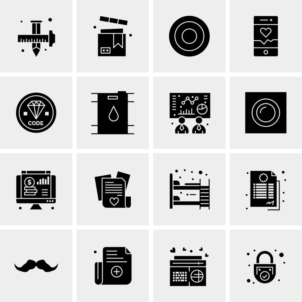 16 universelle Business-Icons Vektor kreative Icon-Illustration zur Verwendung in Web- und Mobilprojekten