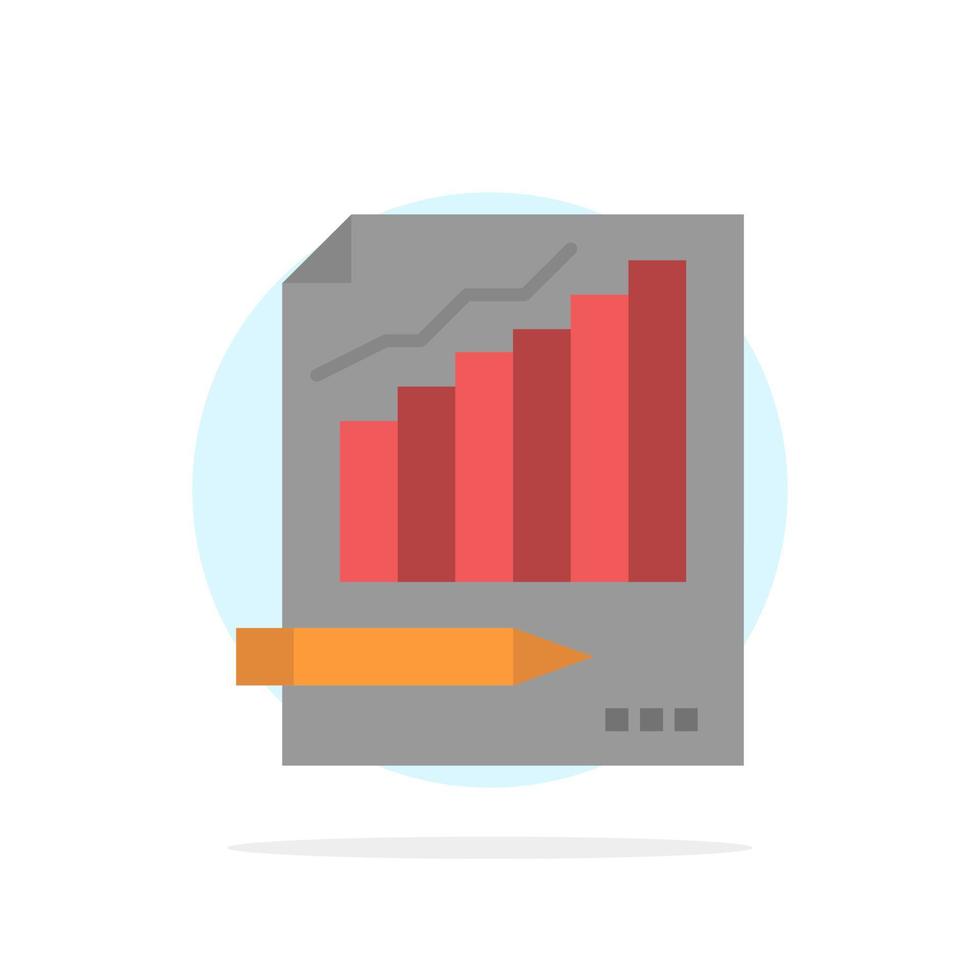 Statistik Analyse Analytik Business Chart Graph Markt abstrakt Kreis Hintergrund flache Farbe Symbol vektor