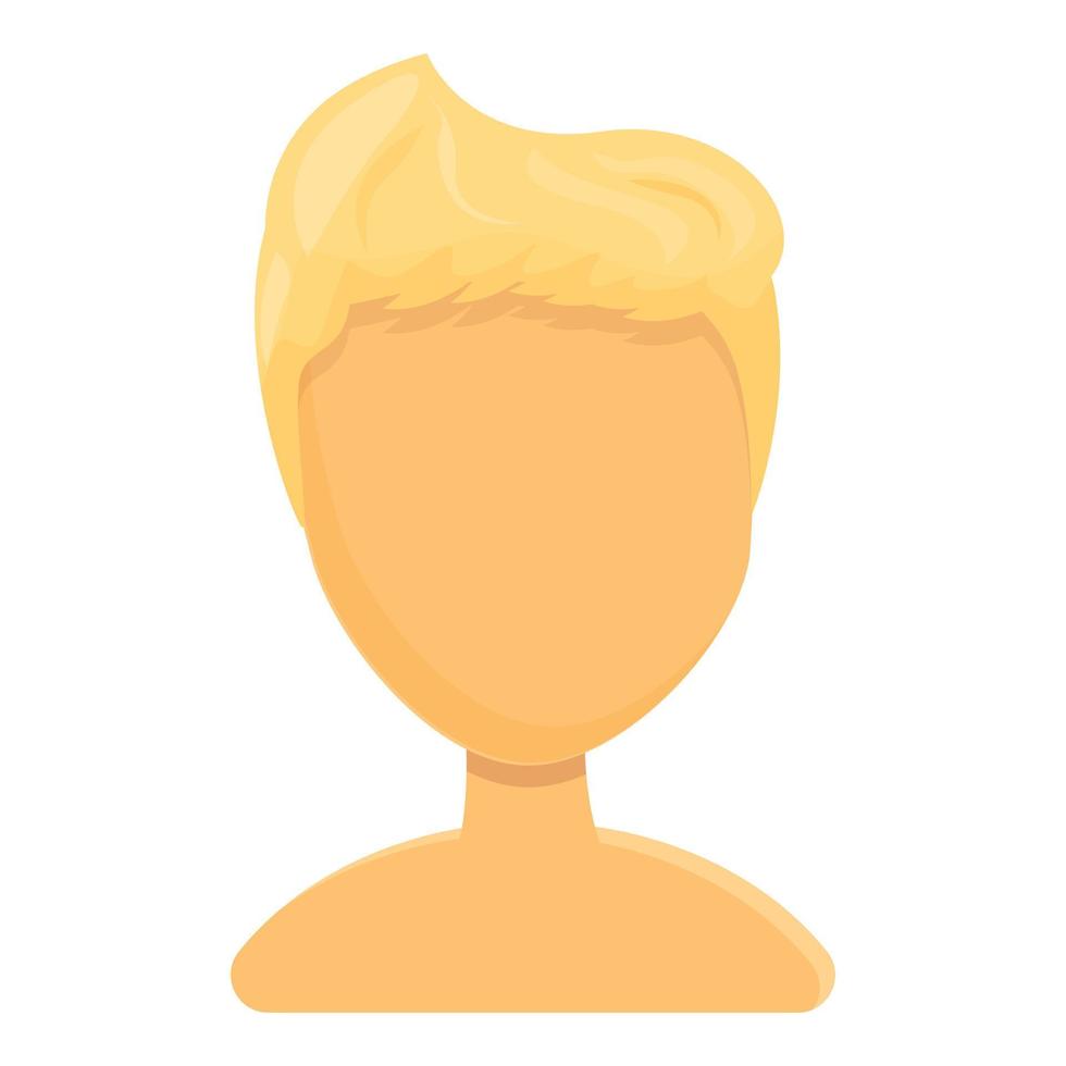 schöne blonde Haarschnitt-Ikone, Cartoon-Stil vektor