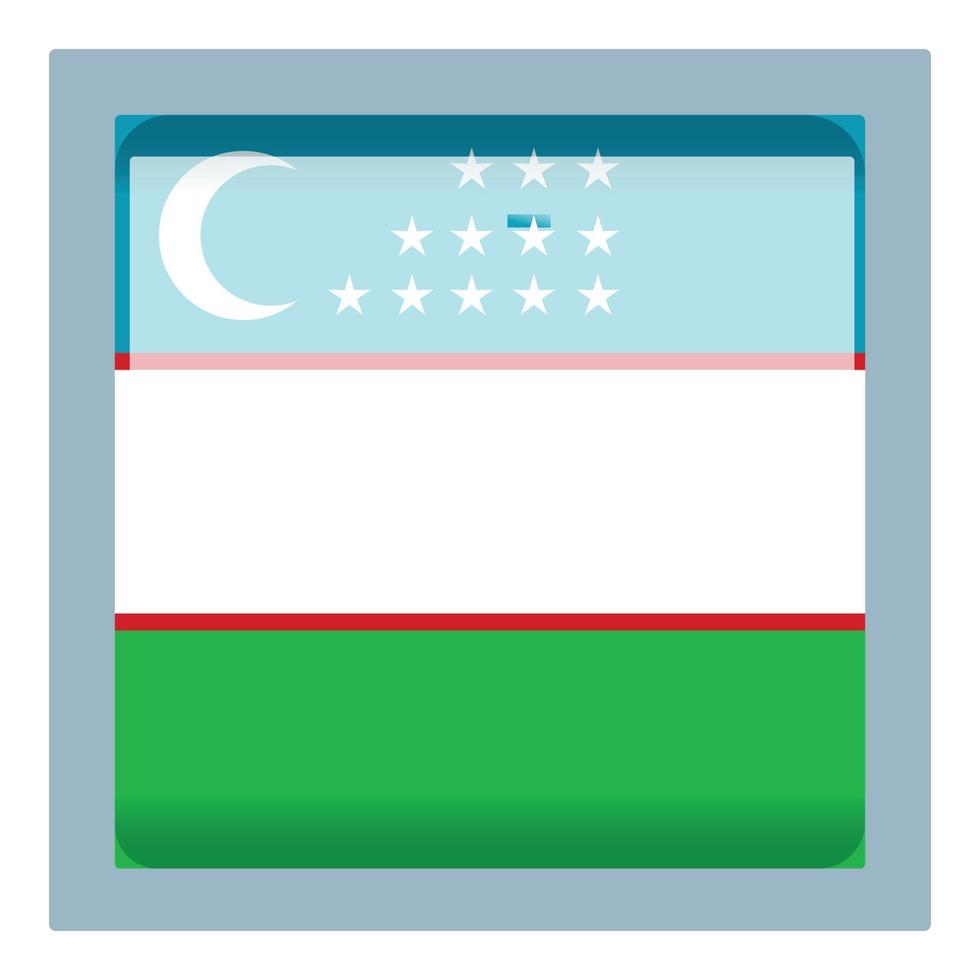uzbekistan emblem ikon tecknad serie vektor. flagga Karta vektor