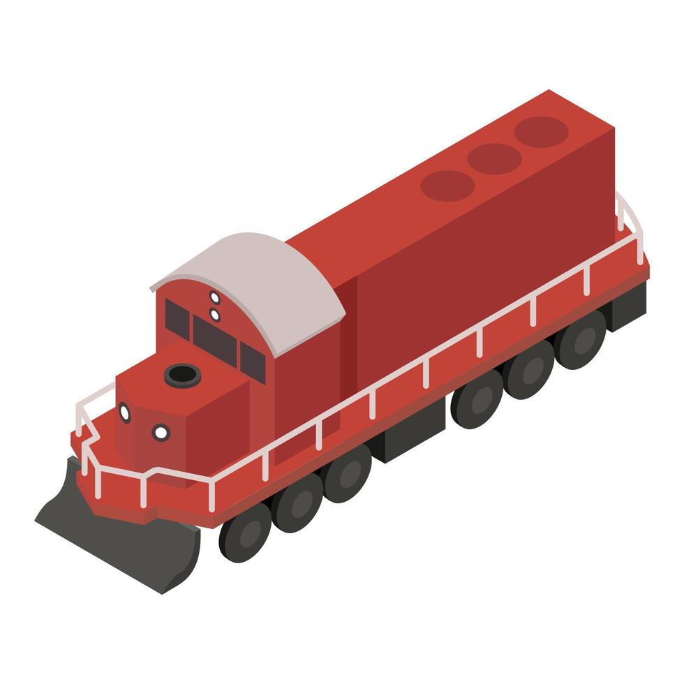 Diesel-Zug-Symbol, isometrischer Stil vektor