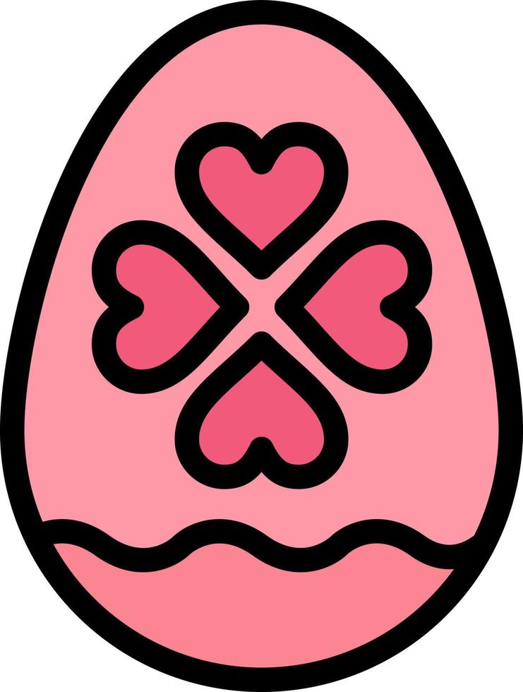 ei liebe herz ostern flache farbe symbol vektor symbol banner vorlage