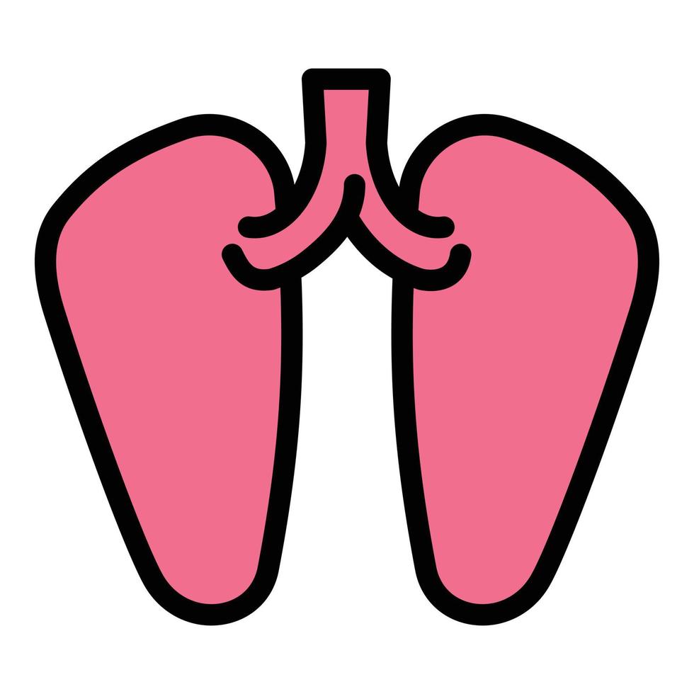 menschliche Lunge Symbol Umrissvektor. Organspender vektor