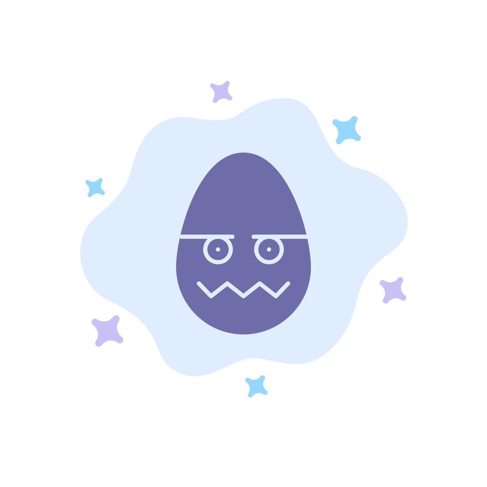 firande dekoration påsk ägg blå ikon på abstrakt moln bakgrund vektor