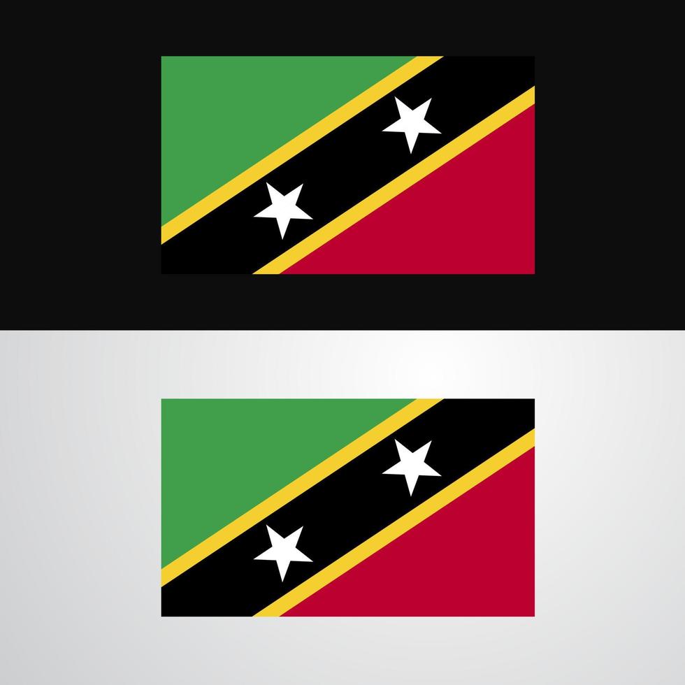 helgon kitts och nevis flagga baner design vektor