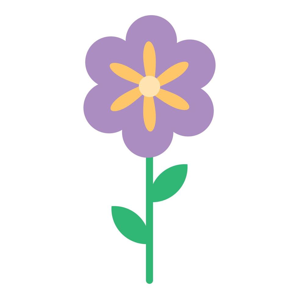 einfaches lila Blumendesign vektor