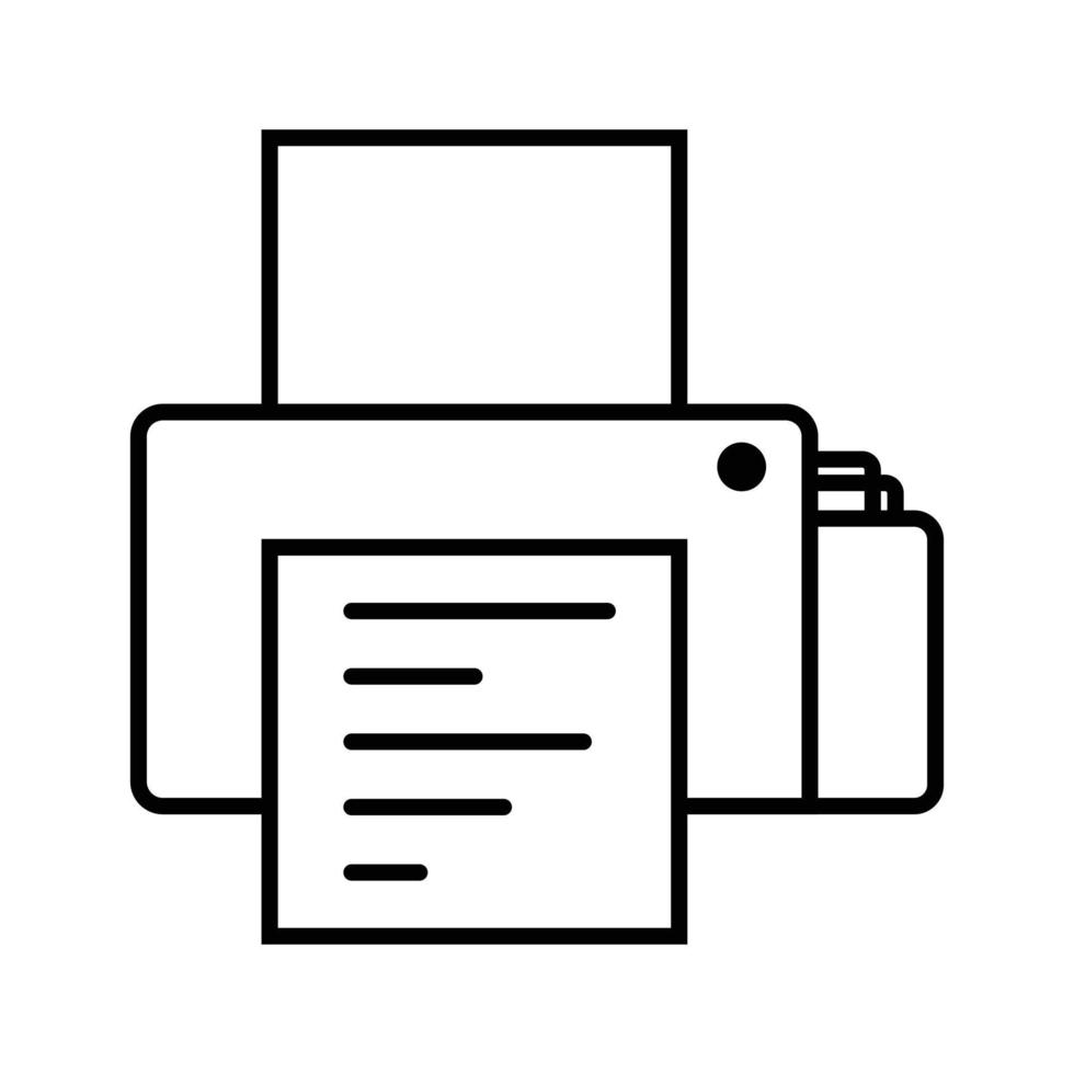 Illustrationssymbol des Druckers photocopier.eps 10 vektor
