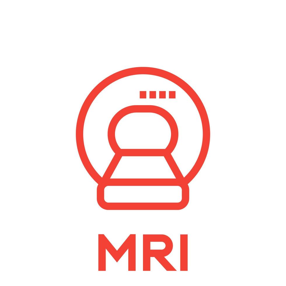 mri-scanner-symbol isoliert auf weiß vektor