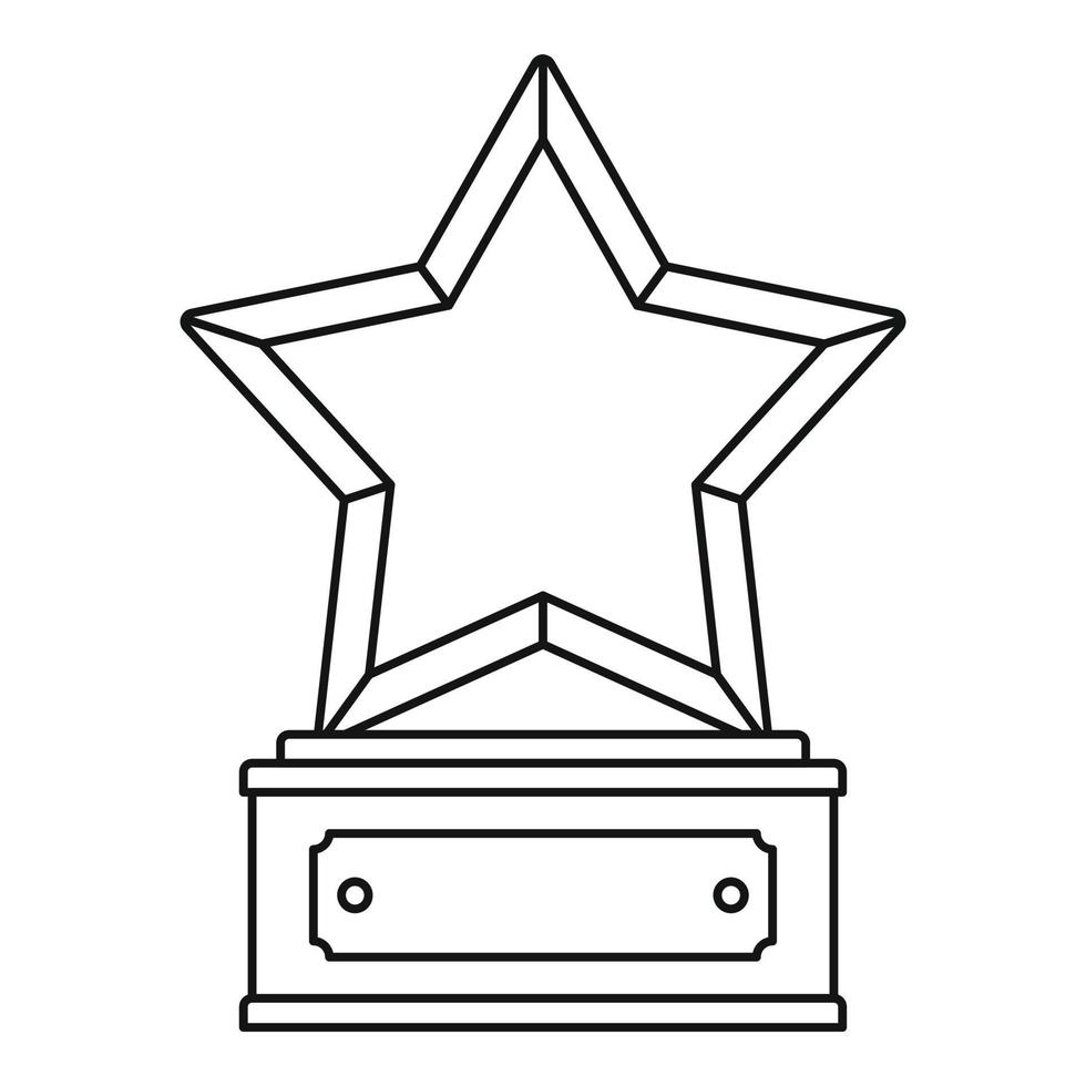 Star Award Icon Vektor dünne Linie