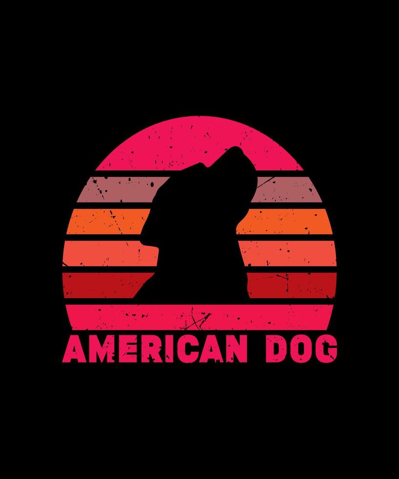 amerikan hund t skjorta design vektor