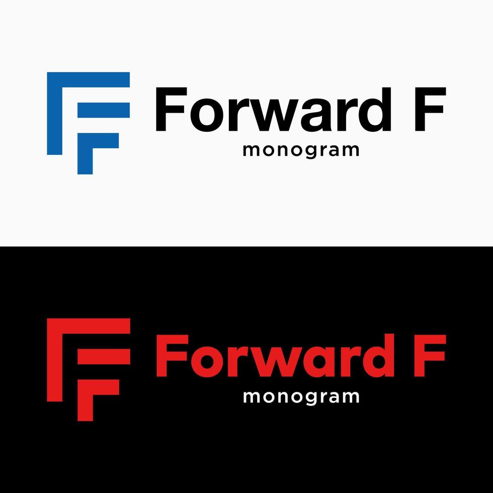 brev f monogram stil modern elegans emblem varumärke identitet företag logotyp design vektor