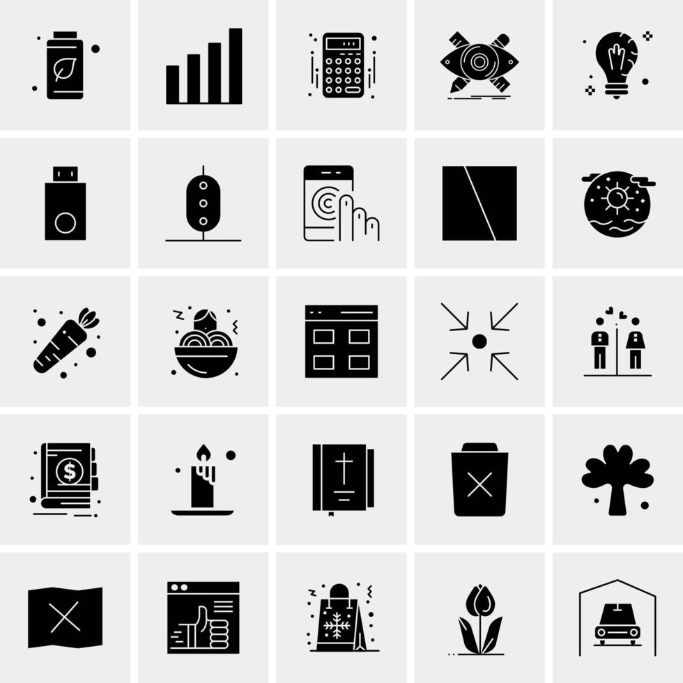 25 universelle Business-Icons Vektor kreative Icon-Illustration zur Verwendung in Web- und Mobilprojekten