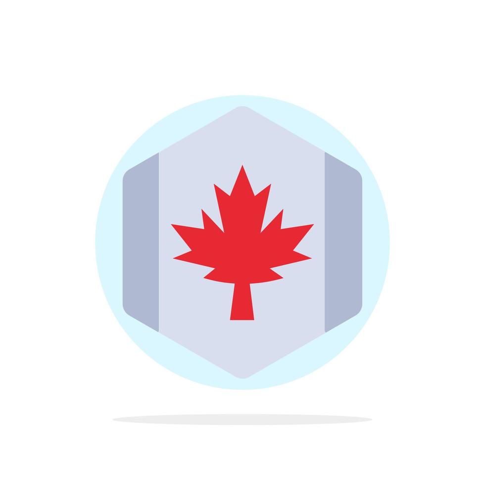 flagga höst kanada blad lönn abstrakt cirkel bakgrund platt Färg ikon vektor