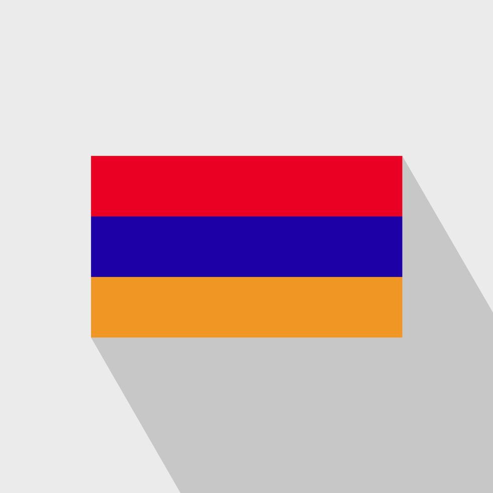 armenia flagga lång skugga design vektor