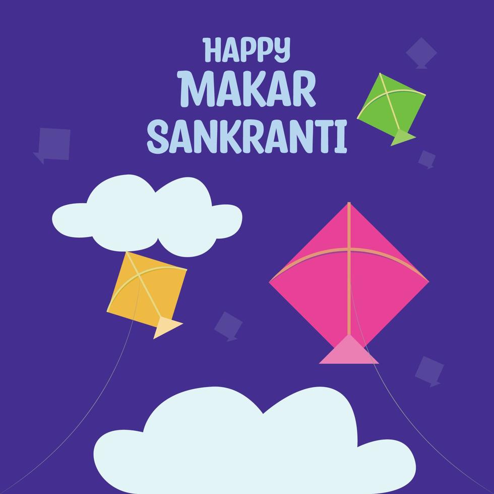 Happy Makar Sankranti kostenloser Vektor-Download vektor