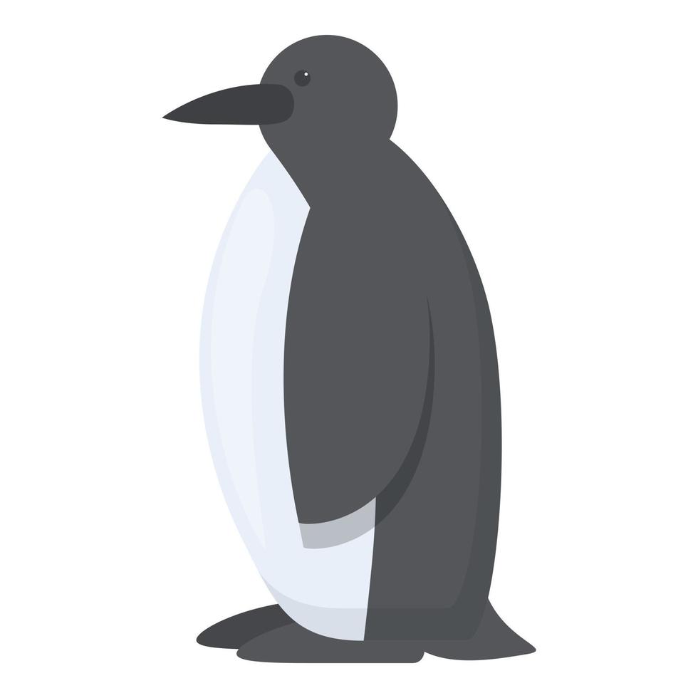 svart pingvin ikon tecknad serie vektor. polär norr vektor