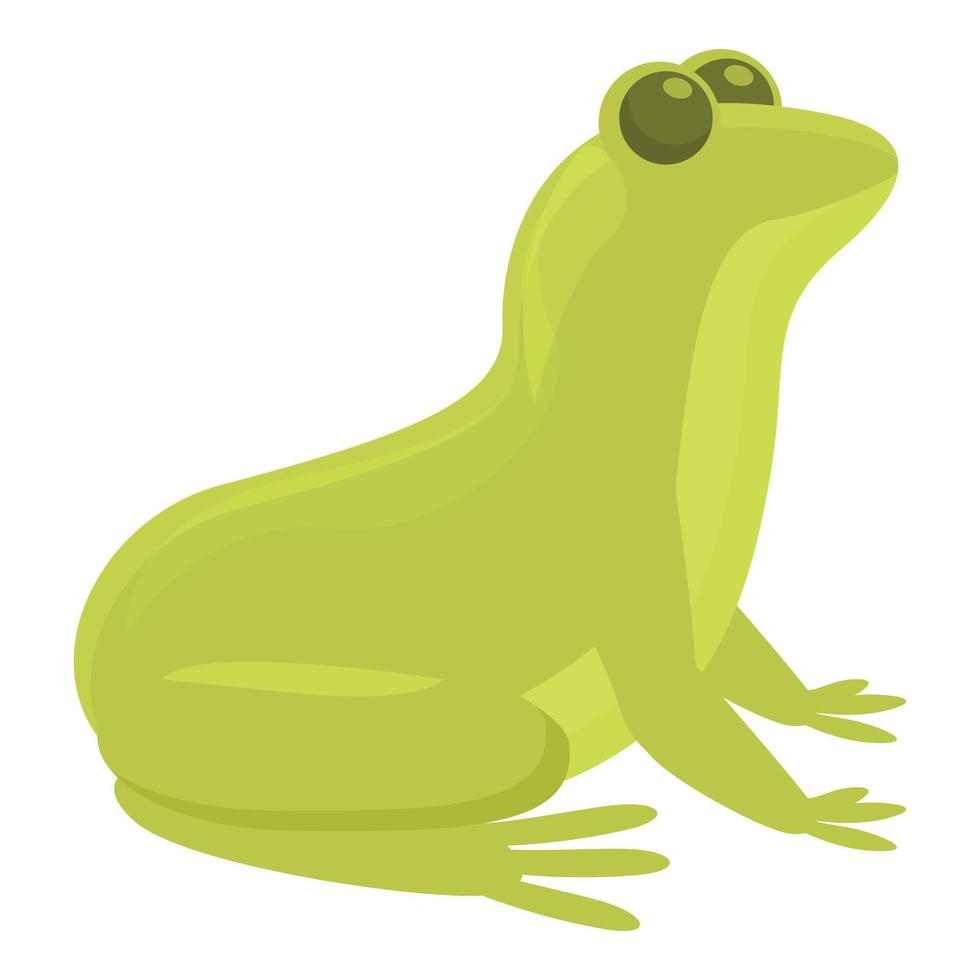 langer Frosch-Symbol-Cartoon-Vektor. tierischer Sprung vektor
