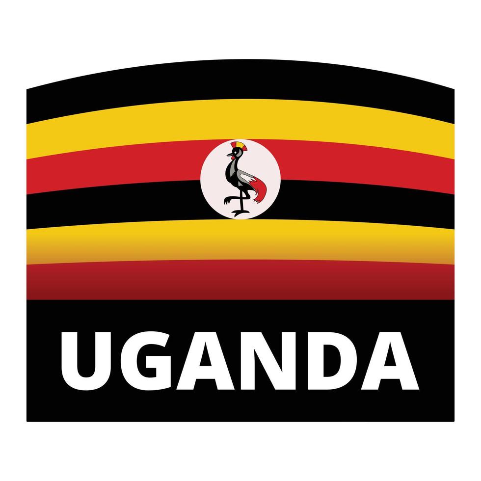 uganda nationalflagge symbol cartoon vektor. Helden stehen vektor