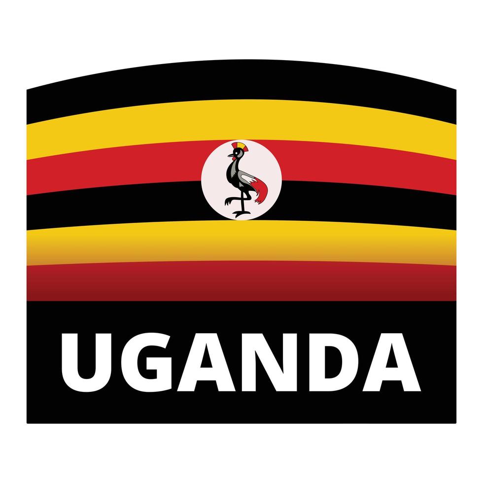 uganda nationell flagga ikon tecknad serie vektor. hjältar stå vektor