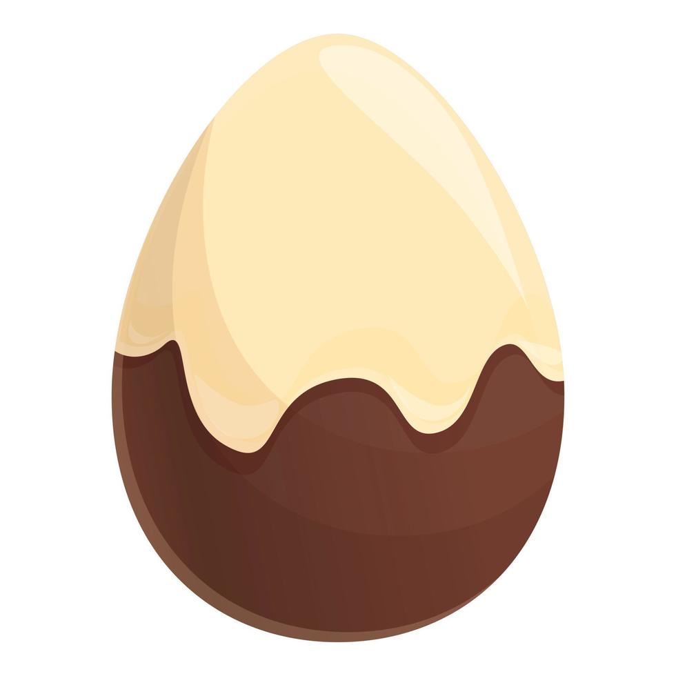 ny mjölk choklad ägg ikon tecknad serie vektor. brun kola vektor